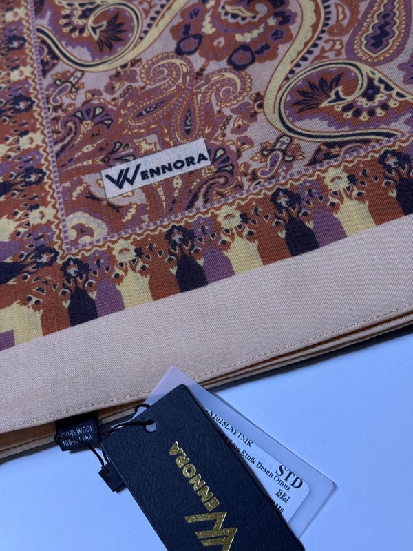 WENNORA Lina Etnik Desen Omuz Şalı