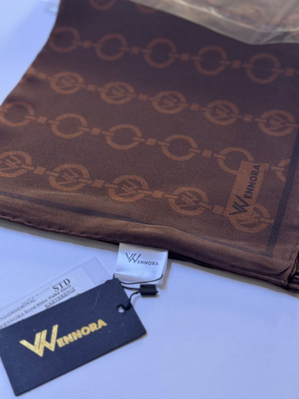 WENNORA Royal Shine Halka Zincir Desenli Şal
