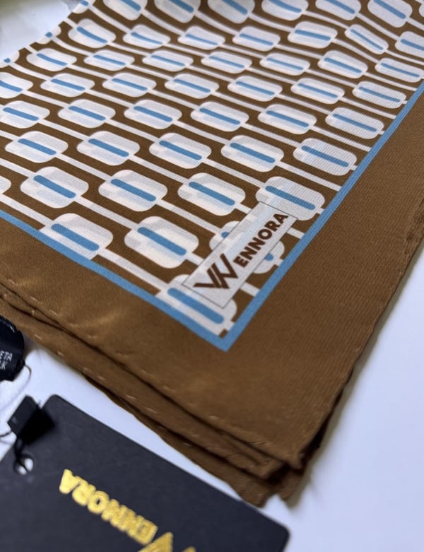 WENNORA Silk mate Roman 0 Monogram Şal