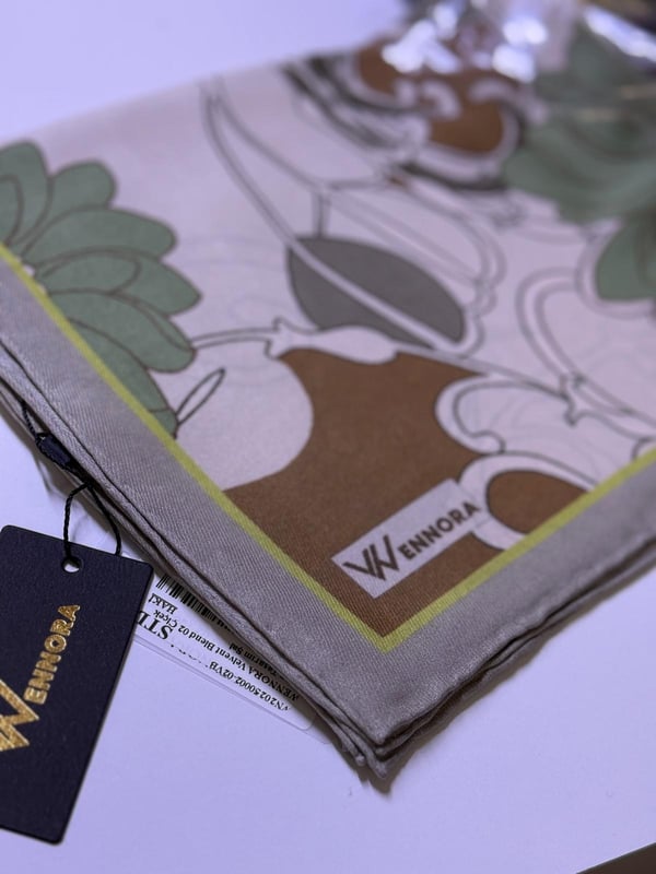 WENNORA Velvent Blend 02 Çiçek Desen Tasarım Şal