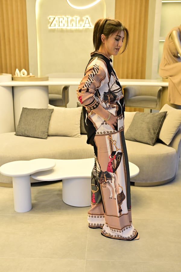 Hermes Desenli Takım İthal Jessica Kumas
