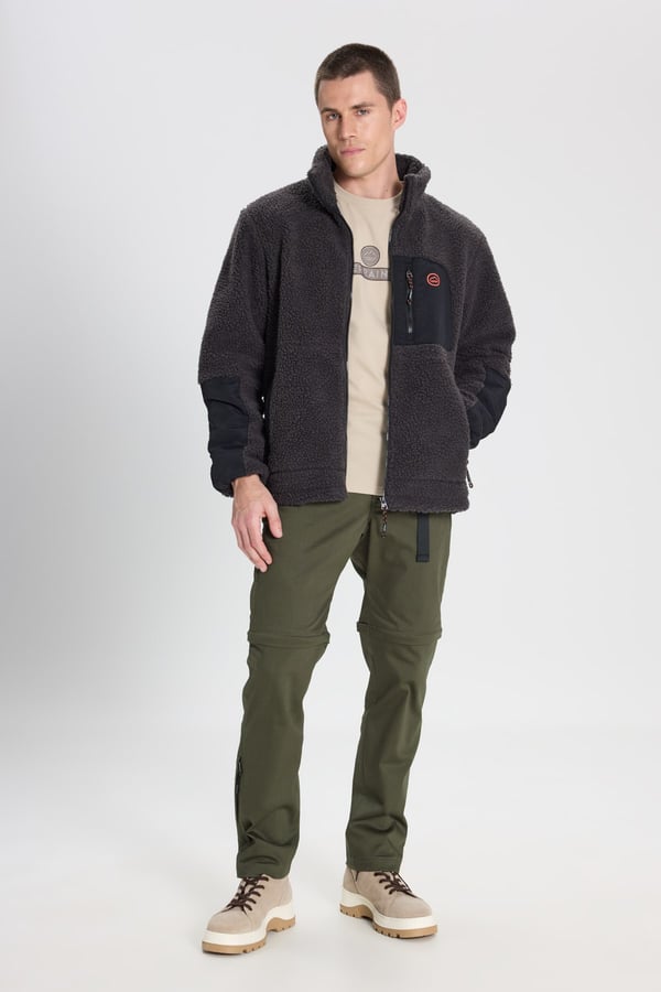 All Terrain Gear Fermuarlı Sherpa Ceket Antrasit Erkek Ceket
