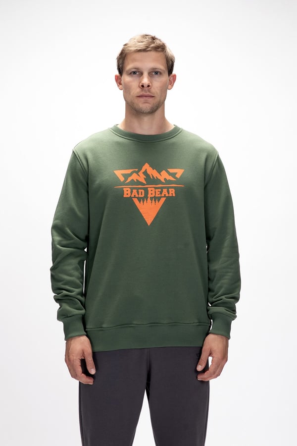 Bad Bear MOUNTAIN CREWNECK Yeşil Erkek Sweatshirt