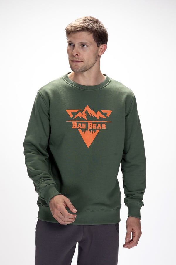 Bad Bear MOUNTAIN CREWNECK Yeşil Erkek Sweatshirt