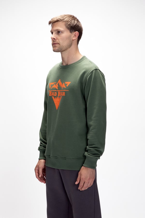Bad Bear MOUNTAIN CREWNECK Yeşil Erkek Sweatshirt