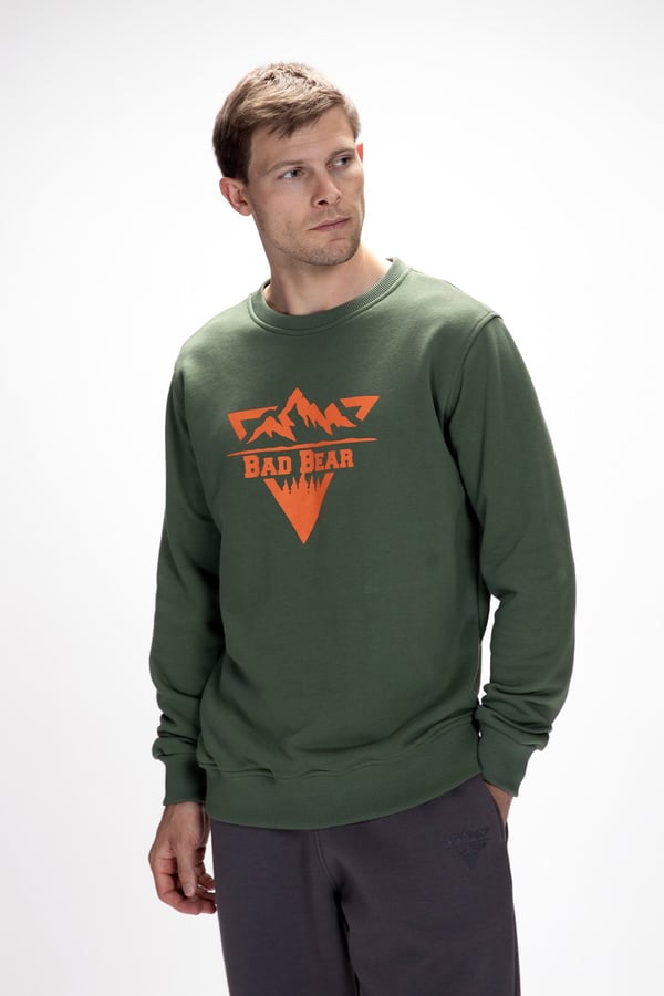 Bad Bear MOUNTAIN CREWNECK Yeşil Erkek Sweatshirt