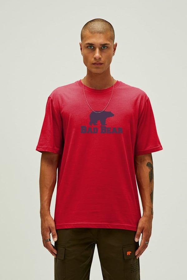 Bad Bear MUSCLE BASIC T-SHIRT Kırmızı Erkek T-Shirt