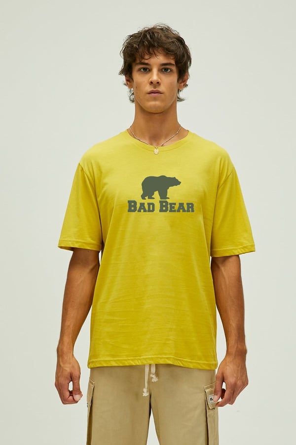 Bad Bear MUSCLE BASIC T-SHIRT Sarı Erkek T-Shirt