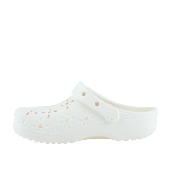 Crocs Classic Floral Cut Out Clog Beyaz Unisex Terlik