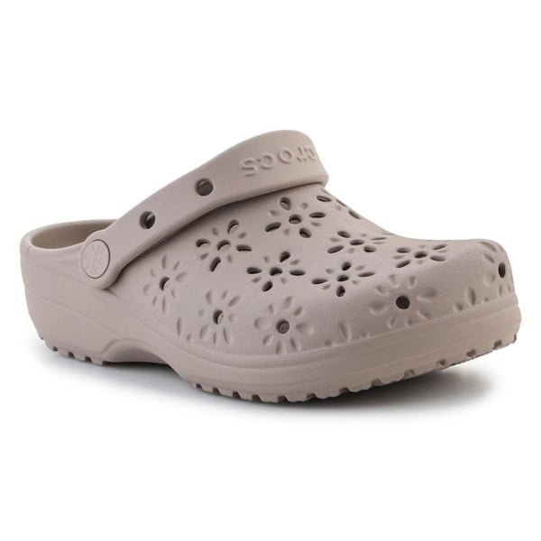 Crocs Classic Floral Cut Out Clog Kahverengi Unisex Terlik