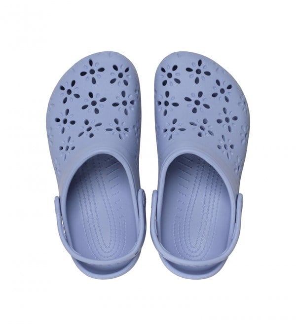 Crocs Classic Floral Cut Out Clog Lila Kadın Terlik