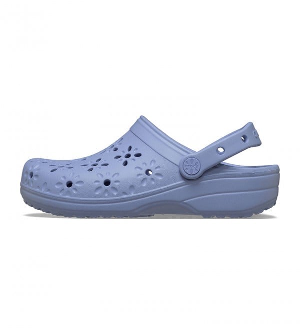 Crocs Classic Floral Cut Out Clog Lila Kadın Terlik