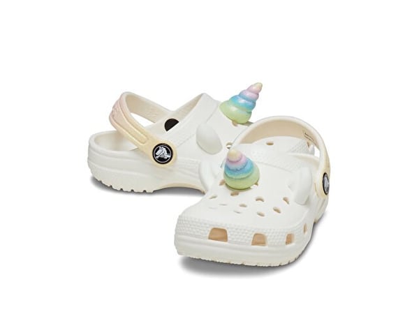 Crocs Classic IAM Rainbow UnicornCgT Bej Kız Çocuk Terlik