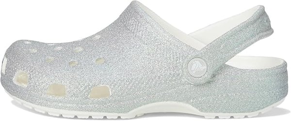 Crocs Classic Iridescent Glitter CgK Beyaz Kız Çocuk Terlik