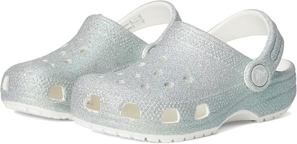 Crocs Classic Iridescent Glitter CgT Beyaz Kız Çocuk Terlik