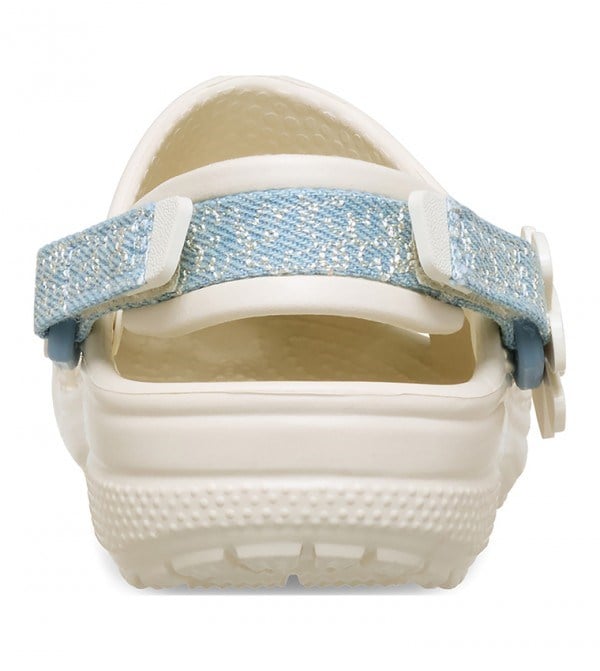 Crocs Clsc Dnm Flwr Adj BackstrapCgT Kırık Beyaz Kız Çocuk Terlik