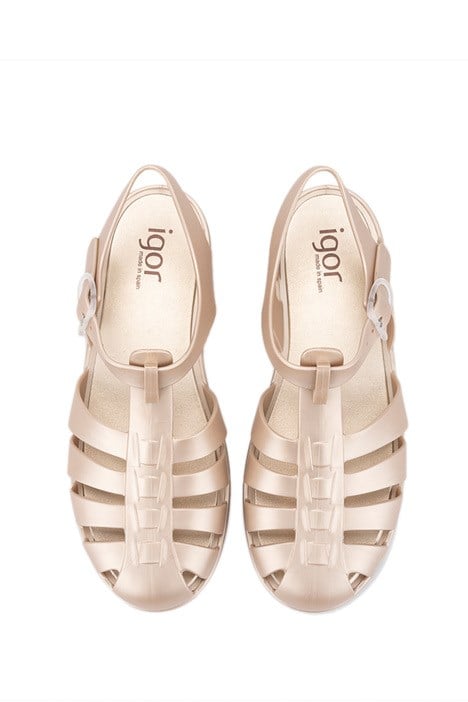 Igor BB340 BIARRITZ SHINY METAL Platin Kadın Sandalet