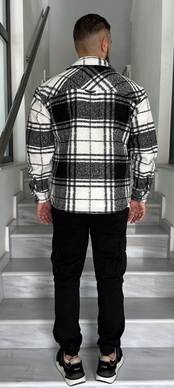 Jack&Jones JCOCOLLECTIVE ZAC BRUSH OVERSHIRT LS Beyaz Erkek Gömlek