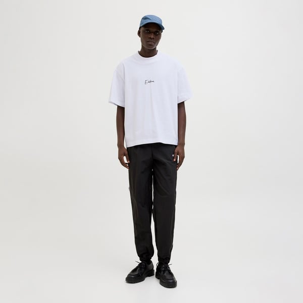 Jack&Jones JCODYNAMIC SCRIPT TEE SS CREW NECK Beyaz Erkek T-Shirt