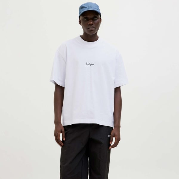Jack&Jones JCODYNAMIC SCRIPT TEE SS CREW NECK Beyaz Erkek T-Shirt