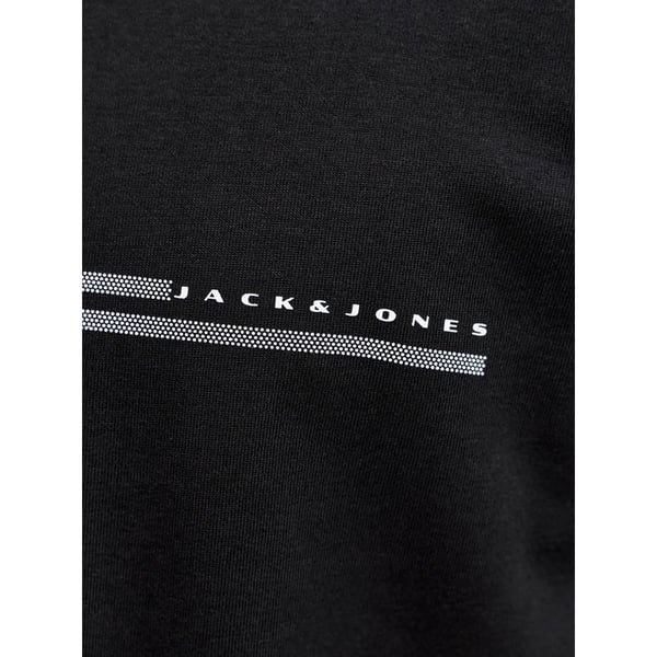 Jack&Jones JCOFUSION CHEST BRAND TEE SS CREW NOOS Siyah Erkek T-Shirt