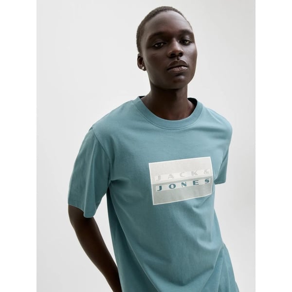 Jack&Jones JCOFUSION DOTS PRINT TEE SS CREW SN Petrol Erkek T-Shirt