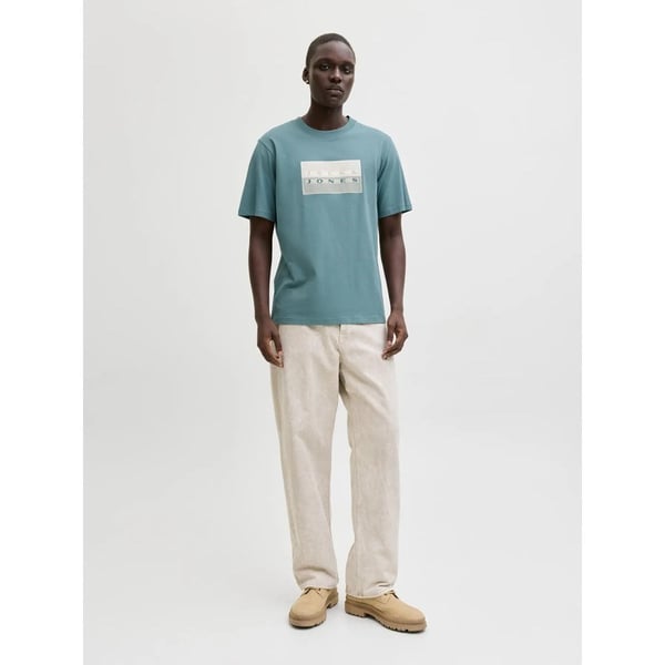 Jack&Jones JCOFUSION DOTS PRINT TEE SS CREW SN Petrol Erkek T-Shirt