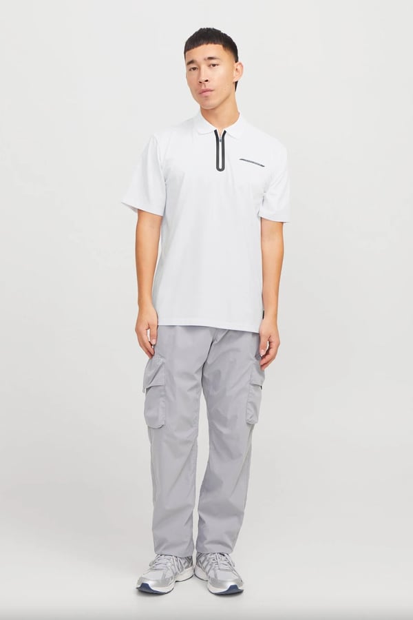 Jack&Jones JCOFUSION PIQUE POLO SS SN Beyaz Erkek Gömlek