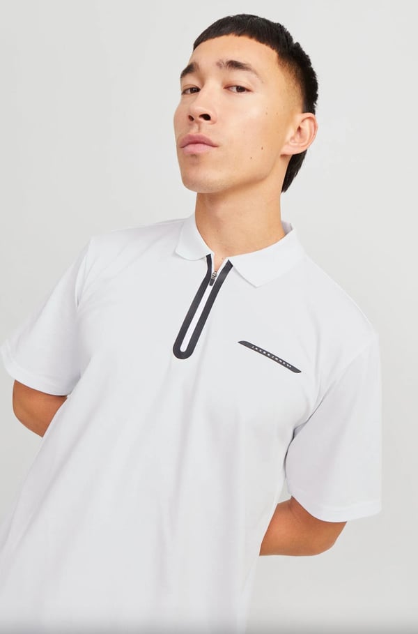 Jack&Jones JCOFUSION PIQUE POLO SS SN Beyaz Erkek Gömlek