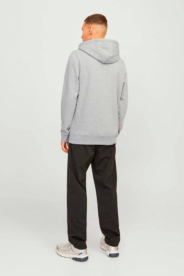 Jack&Jones JCOOUTDOOR LOGO SWEAT HOOD SN Gri Erkek Sweatshirt