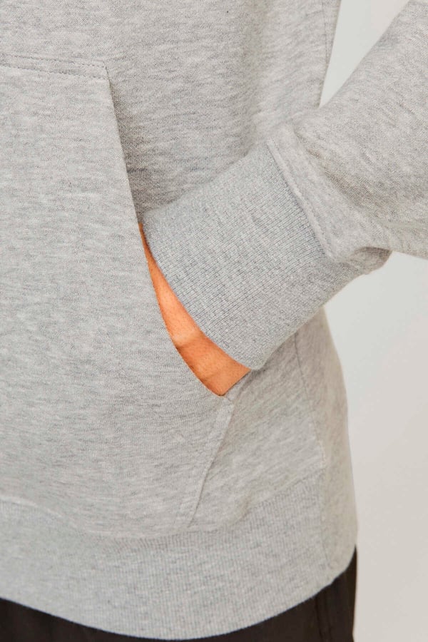 Jack&Jones JCOOUTDOOR LOGO SWEAT HOOD SN Gri Erkek Sweatshirt