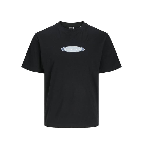 Jack&Jones JCOPACER BRANDING PRINT TEE SS CREW NECK Siyah Erkek T-Shirt