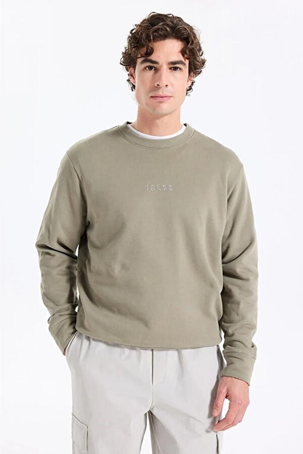 Jack&Jones JCOSTANCE SWEAT CREW NECK Haki Erkek Sweatshirt