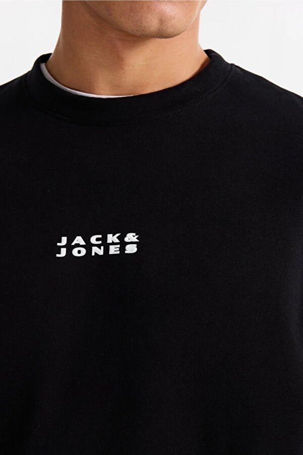 Jack&Jones JCOSTANCE SWEAT CREW NECK Siyah Erkek Sweatshirt