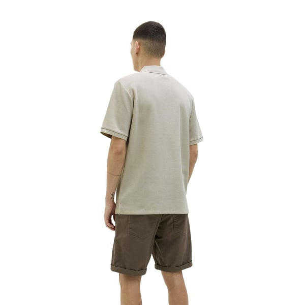 Jack&Jones JJEAUSTIN ZIP POLO SS NOOS Bej Erkek T-Shirt