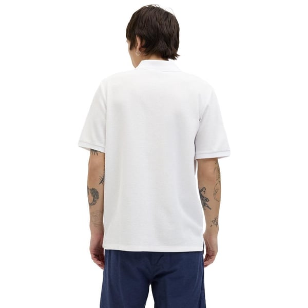 Jack&Jones JJEAUSTIN ZIP POLO SS NOOS Beyaz Erkek T-Shirt