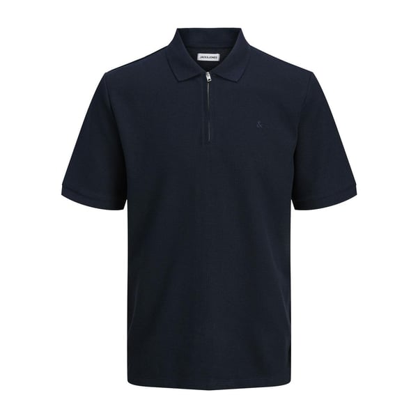 Jack&Jones JJEAUSTIN ZIP POLO SS NOOS Lacivert Erkek T-Shirt