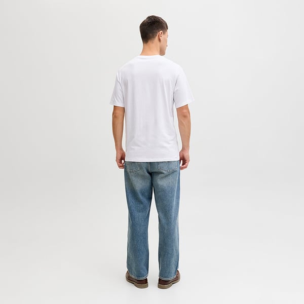 Jack&Jones JJEJEFF LOGO TEE SS SN Beyaz Erkek T-Shirt