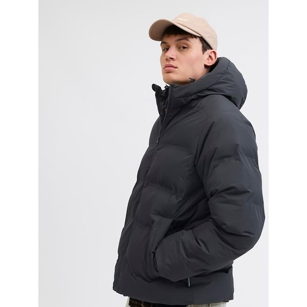 Jack&Jones JJESOHO PUFFER HOOD SN Siyah Erkek Mont