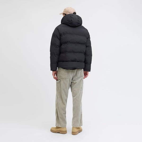 Jack&Jones JJESOHO PUFFER HOOD SN Siyah Erkek Mont