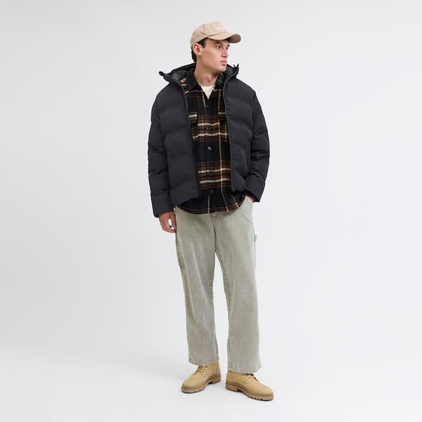 Jack&Jones JJESOHO PUFFER HOOD SN Siyah Erkek Mont