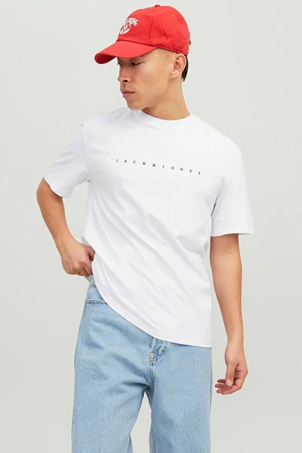 Jack&Jones JJESTAR JJ TEE SS NOOS Beyaz Erkek T-Shirt