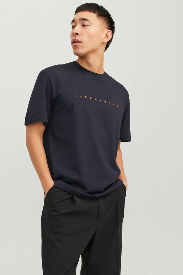 Jack&Jones JJESTAR JJ TEE SS NOOS Lacivert Erkek T-Shirt