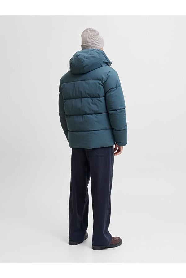 Jack&Jones JJGLOBAL PUFFER JACKET Petrol Erkek Mont