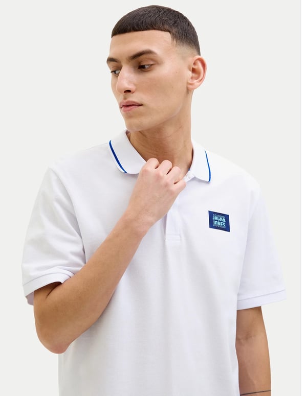 Jack&Jones JJHUDSON POLO SS Beyaz Erkek Gömlek