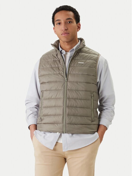 Jack&Jones JJLOUIS LIGHT BODYWARMER COLLAR Haki Erkek Yelek