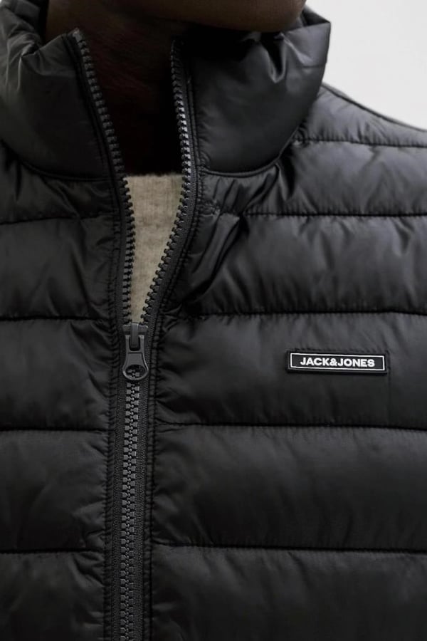 Jack&Jones JJLOUIS LIGHT BODYWARMER COLLAR Siyah Erkek Yelek
