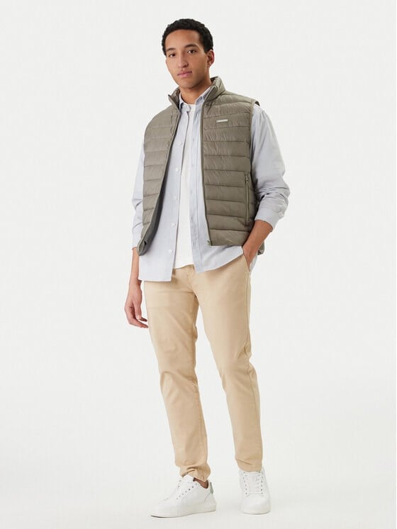 Jack&Jones JJLOUIS LIGHT BODYWARMER COLLAR Haki Erkek Yelek