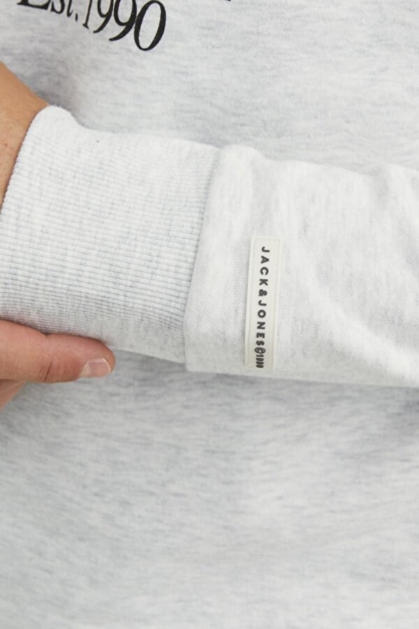 Jack&Jones JORBEWARE SWEAT HOOD FST Beyaz Erkek Sweatshirt
