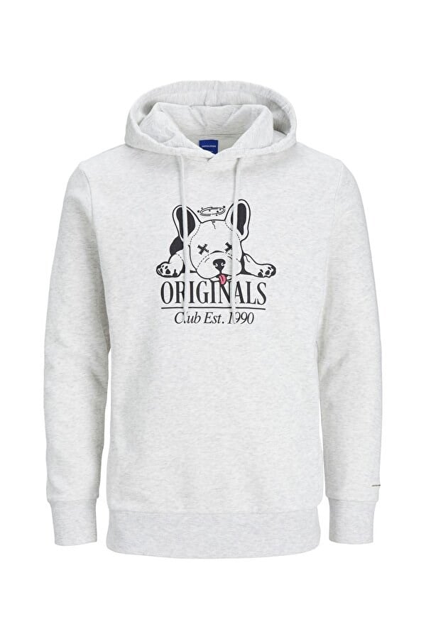 Jack&Jones JORBEWARE SWEAT HOOD FST Beyaz Erkek Sweatshirt
